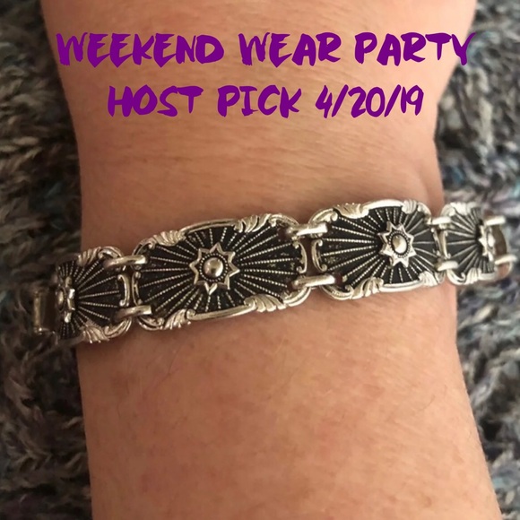 Vintage Jewelry - HP💝Vintage Art Deco Sterling Silver Link Bracelet